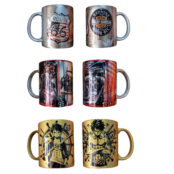 Tazas blancas y perladas