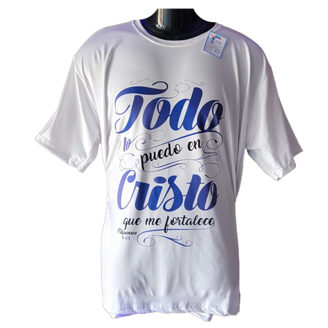 Camiseta con mensaje de fe