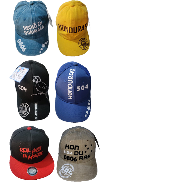 Gorras con frases y estampados